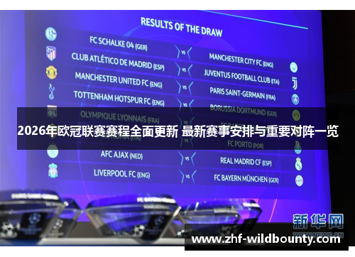 2026年欧冠联赛赛程全面更新 最新赛事安排与重要对阵一览